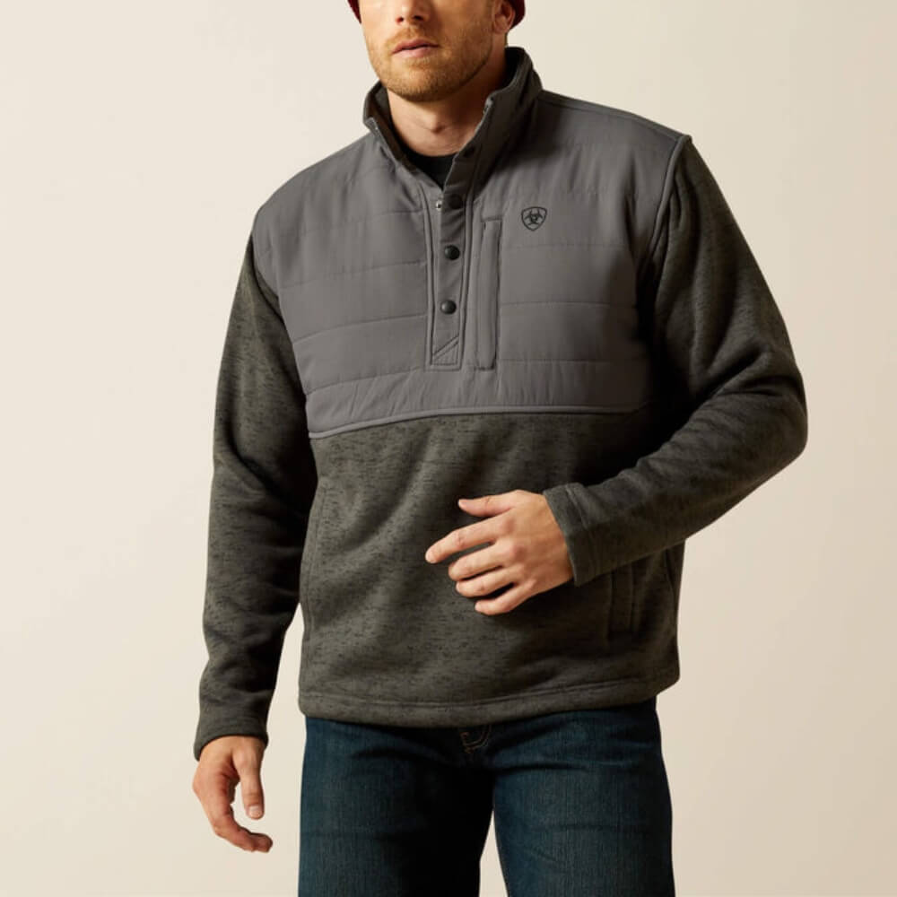 Ariat Mens Caldwell Reinforced Snap Sweater Grey - 10062679