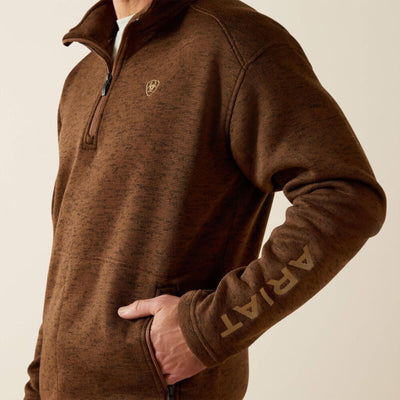 Ariat Mens Caldwell Logo 1/4 Zip Sweater