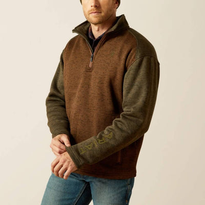 Ariat Mens Caldwell Logo 1/4 Zip Sweater