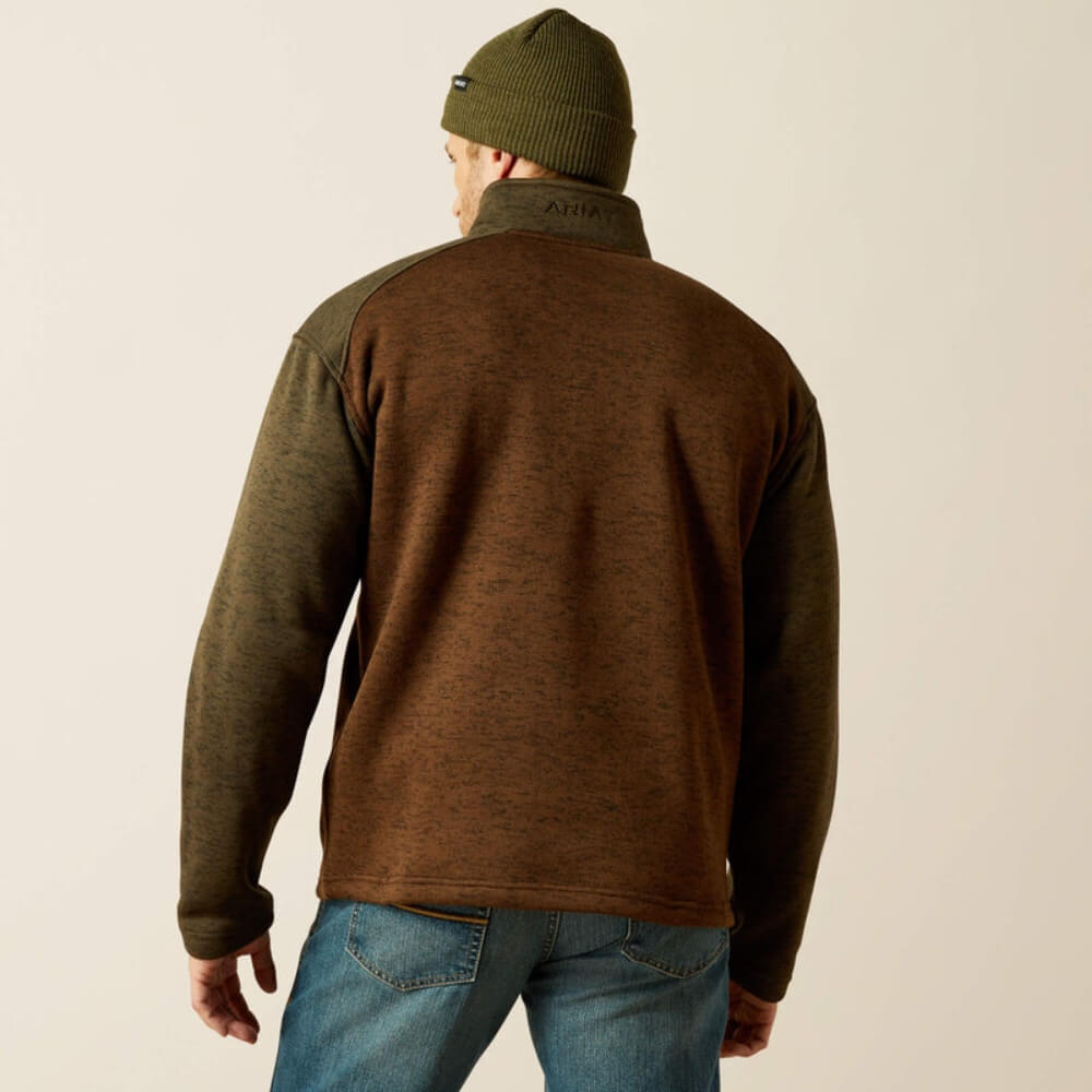 Ariat Mens Caldwell Logo 1/4 Zip Sweater
