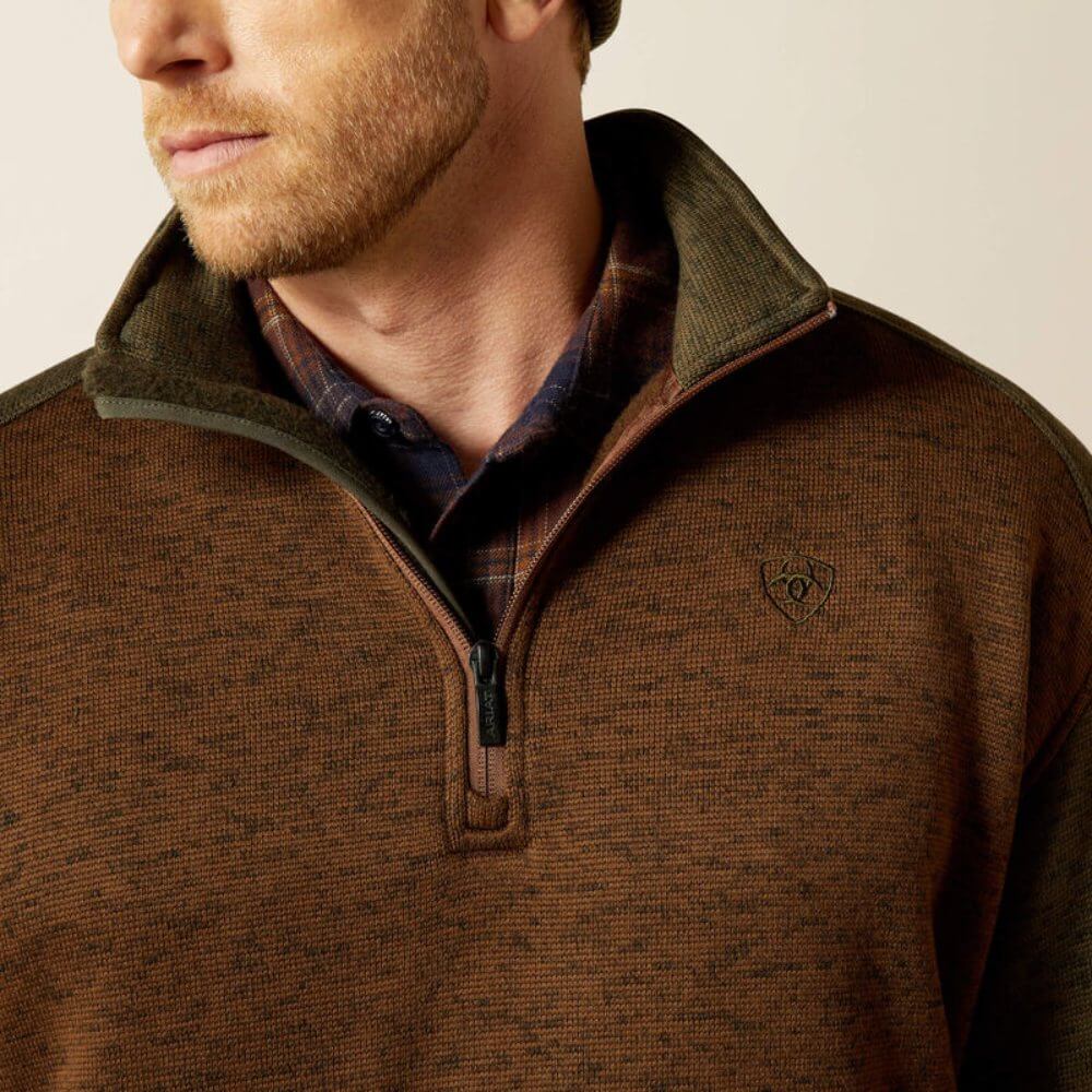 Ariat Mens Caldwell Logo 1/4 Zip Sweater