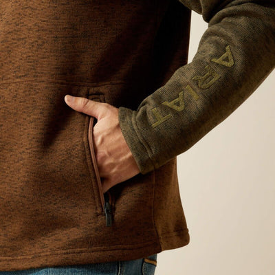 Ariat Mens Caldwell Logo 1/4 Zip Sweater