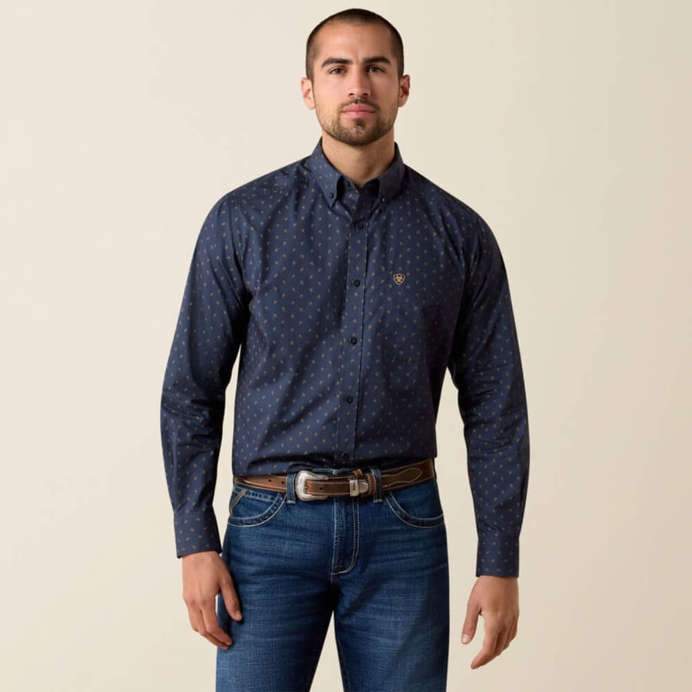 Ariat Mens Canyon Classic Fit Shirt Blue Night - 10079533