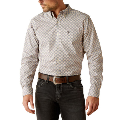 Ariat Mens Cario Grey Blue Shirt