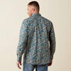 Ariat Mens Cedric Classic Fit Snap Shirt Blue - 10079534
