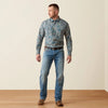 Ariat Mens Cedric Classic Fit Snap Shirt Blue - 10079534
