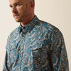 Ariat Mens Cedric Classic Fit Snap Shirt Blue - 10079534