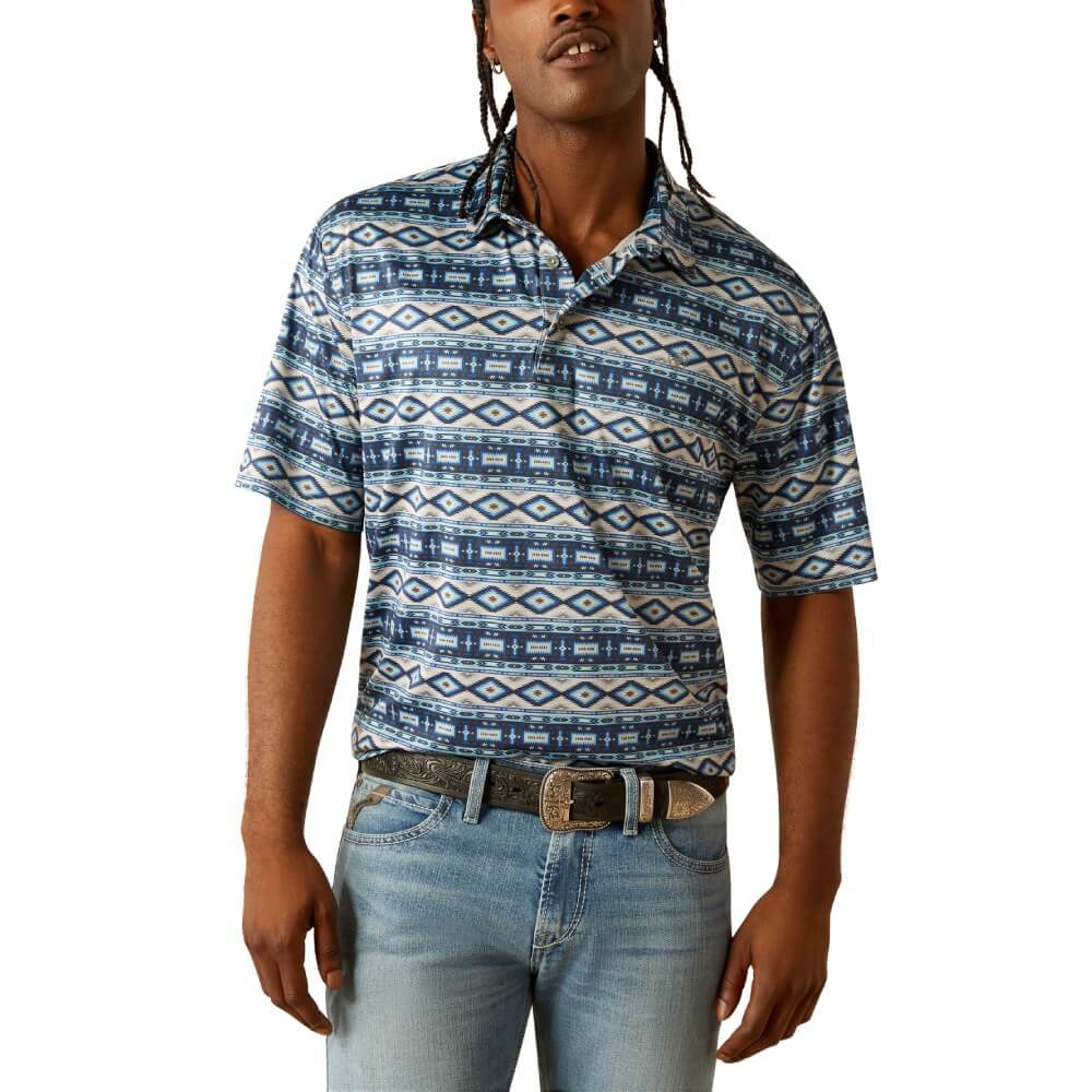 Ariat Mens Charger 2.0 Printed Polo Shirt