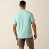 Ariat Mens Charger 2.0 Fitted Polo Shirt Beach Glass - 10073466