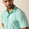 Ariat Mens Charger 2.0 Fitted Polo Shirt Beach Glass - 10073466