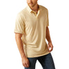 Ariat Mens Charger 2.0 Fitted Polo Shirt Bleached Sand - 10058790