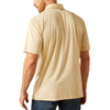 Ariat Mens Charger 2.0 Fitted Polo Shirt Bleached Sand - 10058790