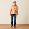 Ariat Mens Charger 2.0 Fitted Polo Shirt Cantaloupe - 10073465