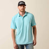 Ariat Mens Charger 2.0 Polo Shirt Angel Blue - 10073475
