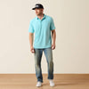 Ariat Mens Charger 2.0 Polo Shirt Angel Blue - 10073475