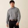 Ariat Mens Chas Long Sleeve Snap Shirt Black/White - 10079510