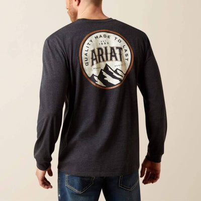Ariat Mens Circle A T-Shirt Charcoal Heather - 10065903