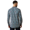 Ariat Mens Clem Fitted Paisley Print Shirt Blue - 10079287