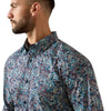 Ariat Mens Clem Fitted Paisley Print Shirt Blue - 10079287