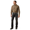 Ariat Mens Coby Vertical Stripe Shirt Grey Blue - 10079607