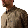 Ariat Mens Coby Vertical Stripe Shirt Grey Blue - 10079607