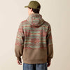 Ariat Mens Color Block Hoodie Dark Brindle Heather Southwest - 10079653