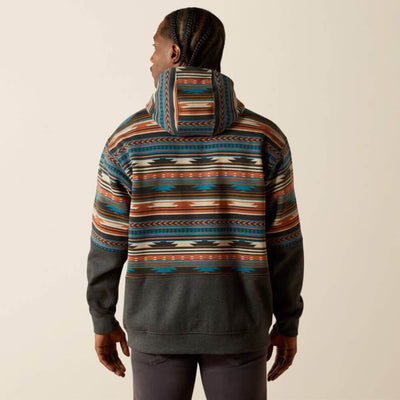 Ariat Mens Color Block Hoodie Rust Serape - 10062905
