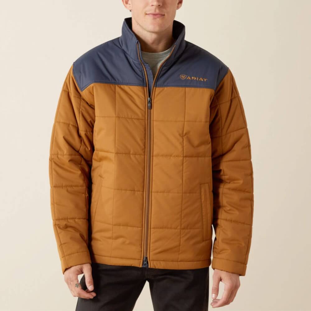 Ariat Mens Crius Insulated Jacket Blue Night/Almond Khaki - 10062548