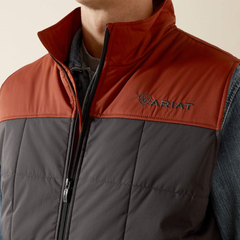 Ariat Mens Crius Insulated Vest Smoked paprika | phantom - 10062604
