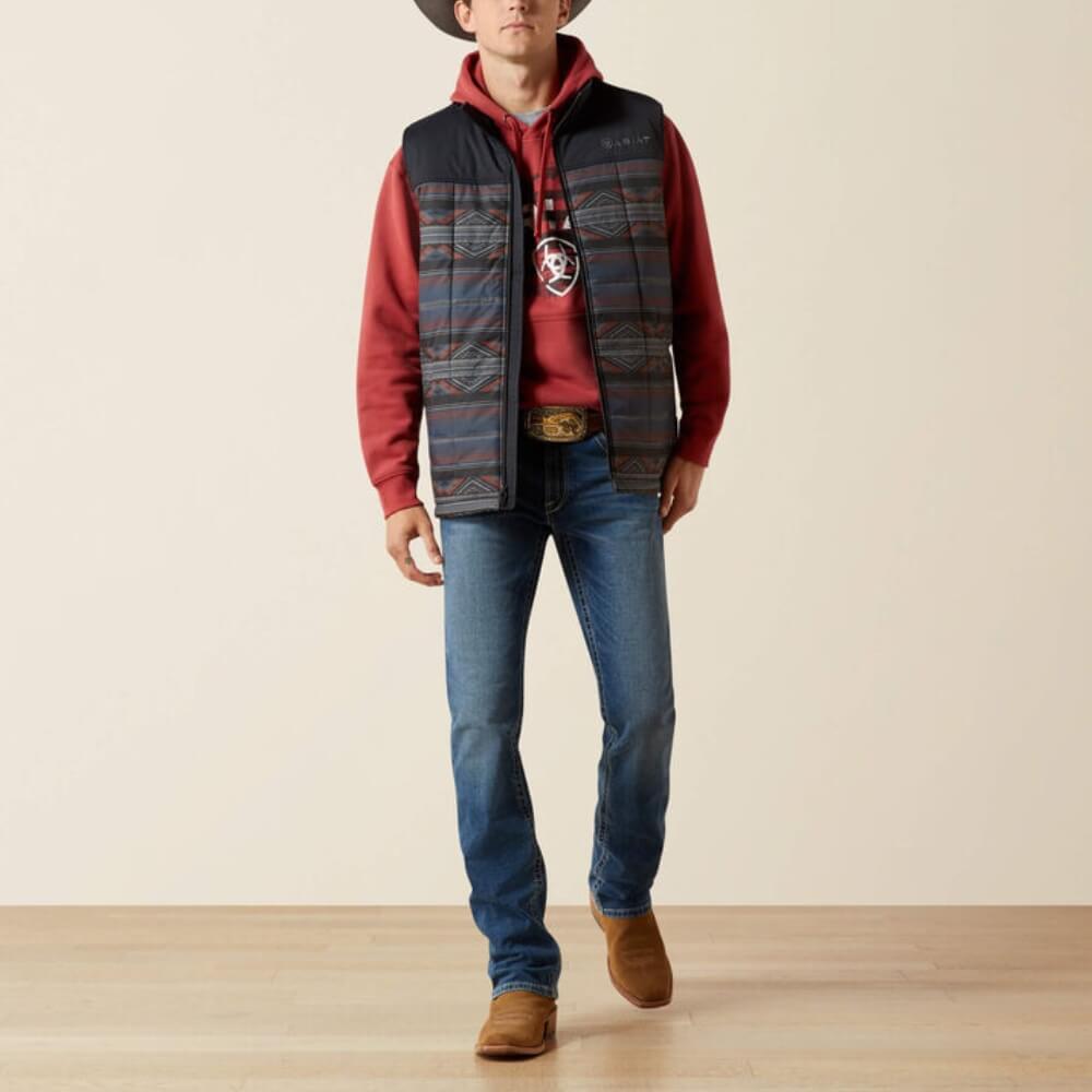 Ariat Mens Crius Insulated Vest Southwestern / Rust - 10062898