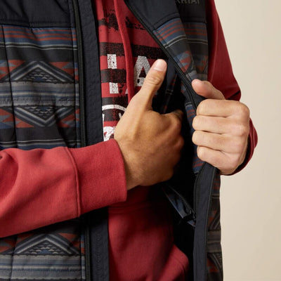 Ariat Mens Crius Insulated Vest Southwestern / Rust - 10062898