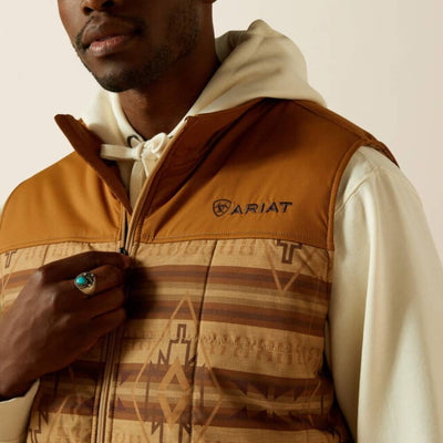 Ariat Mens Crius Insulated Vest Tonal Serape/Almond Khaki - 10062900