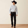 Ariat Mens Crow Fitted Shirt White Longhorn Stripe - 10079419