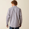 Ariat Mens Dash Long Sleeve Snap Shirt White/Blue Multicolor - 10073659