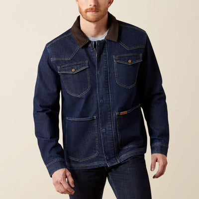 Ariat Mens Denim Chore Jacket Rinse - 10072355