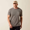 Ariat Mens Desert Badge Tradition T-Shirt Smoked Pearl - 10073415