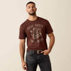 Ariat Mens Desert Skull T-Shirt Deep Mahogany - 10079598