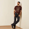 Ariat Mens Desert Skull T-Shirt Deep Mahogany - 10079598