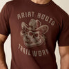 Ariat Mens Desert Skull T-Shirt Deep Mahogany - 10079598