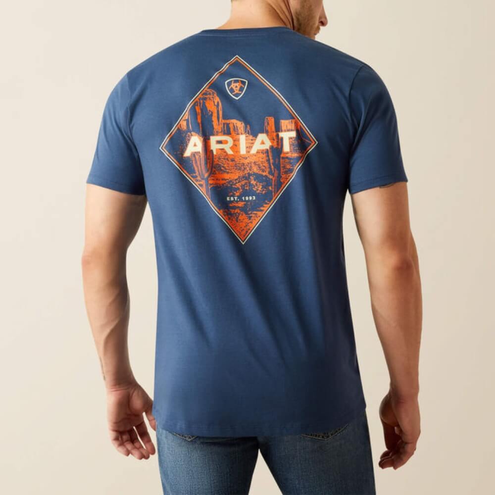 Ariat Mens Diamond Valley T-Shirt Space Blue