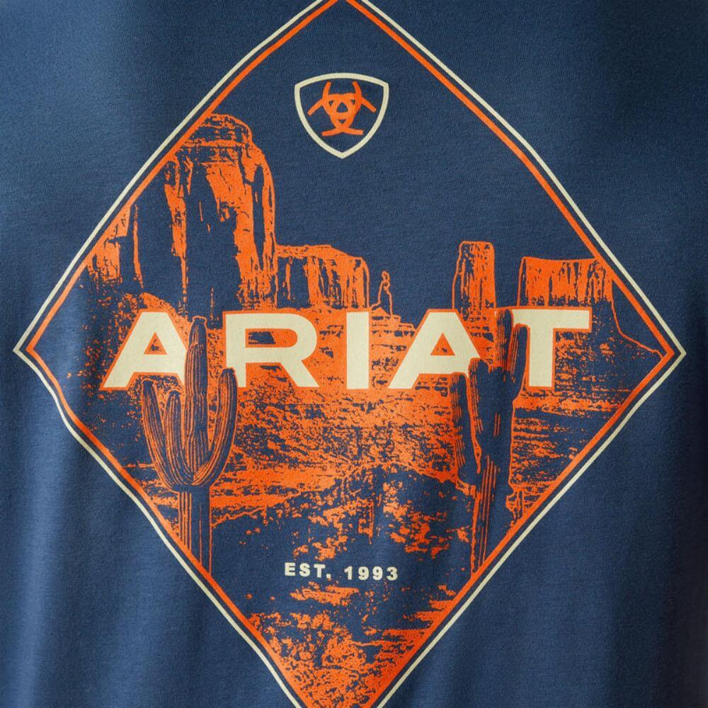 Ariat Mens Diamond Valley T-Shirt Space Blue