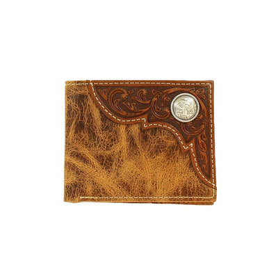 Ariat Mens Distressed Overlay Bi-Fold Wallet