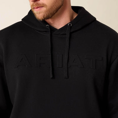 Ariat Mens Embossed Logo Hoodie Black - 10073716