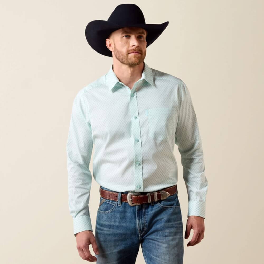 Ariat Mens Everything Classic Fit Shirt Blue Glow - 10073897
