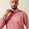 Ariat Mens Everything Classic Fit Shirt White/Scarlet - 10079768
