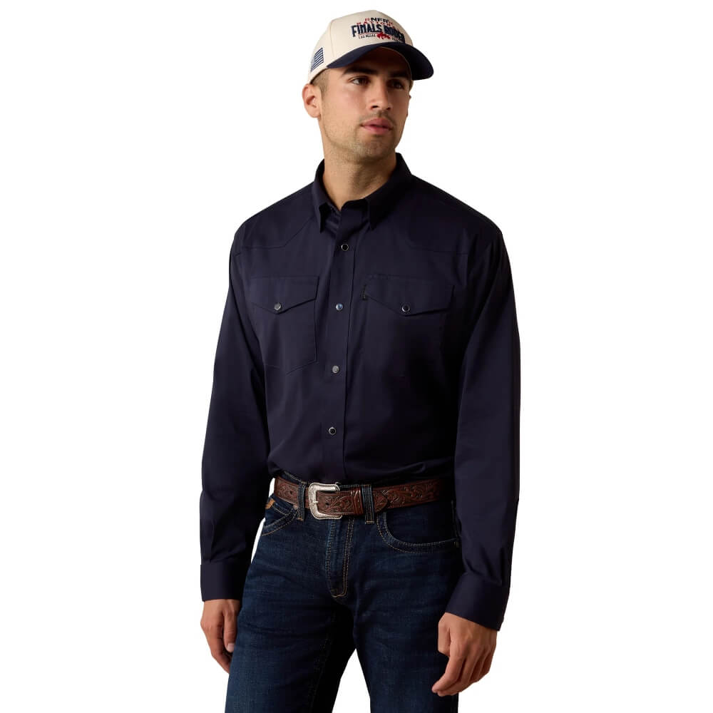 Ariat Mens Everything Classic Fit Snap Shirt Navy - 10079755