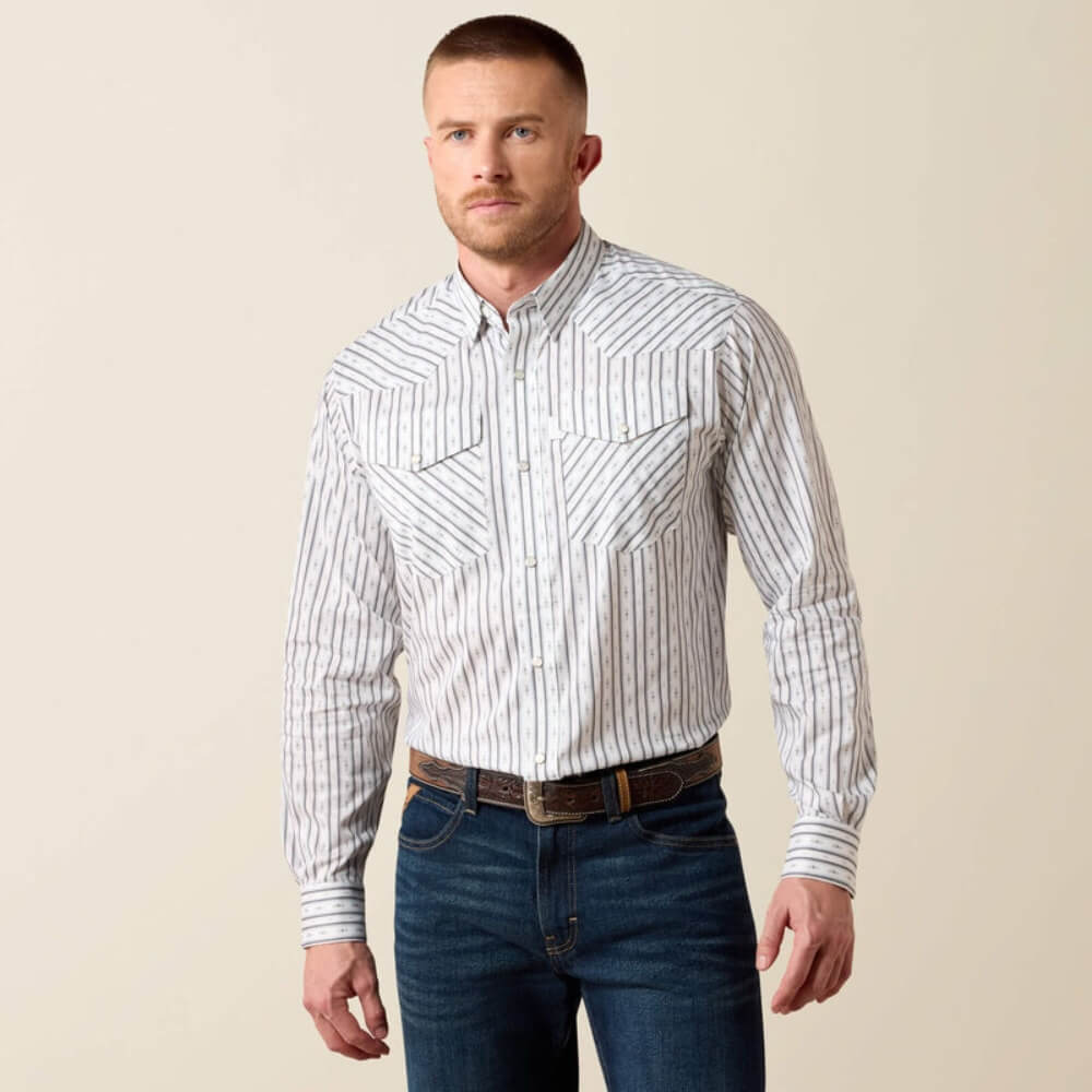 Ariat Mens Everything Classic Fit Snap Shirt White - 10079769