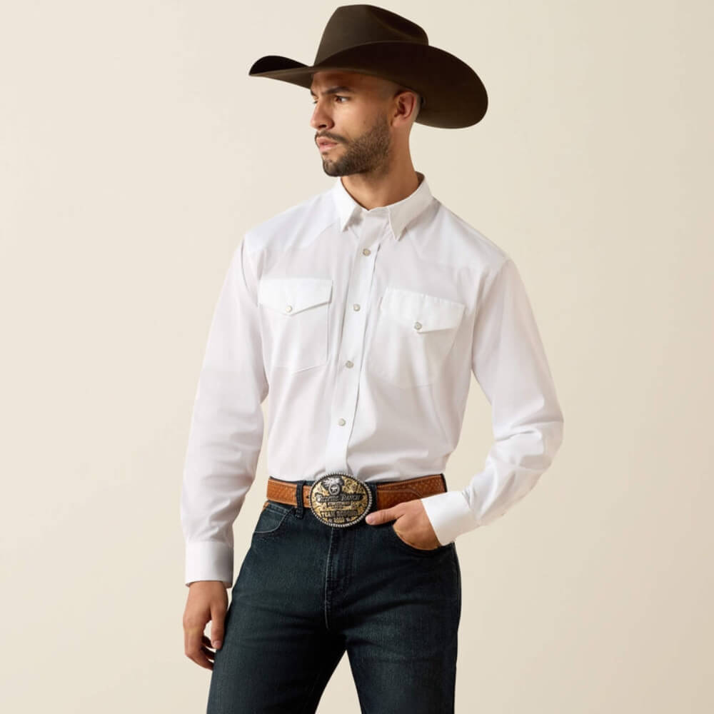 Ariat Mens Everything Classic Fit Snap Shirt White - 10079771