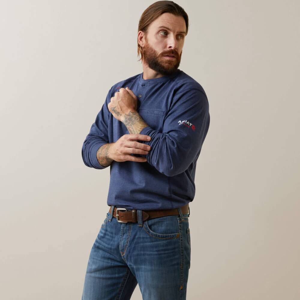 Ariat Mens FR Air Refinery Row Henley T-Shirt - 10043776