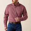 Ariat Mens FR Bell Work Shirt Red - 10015945